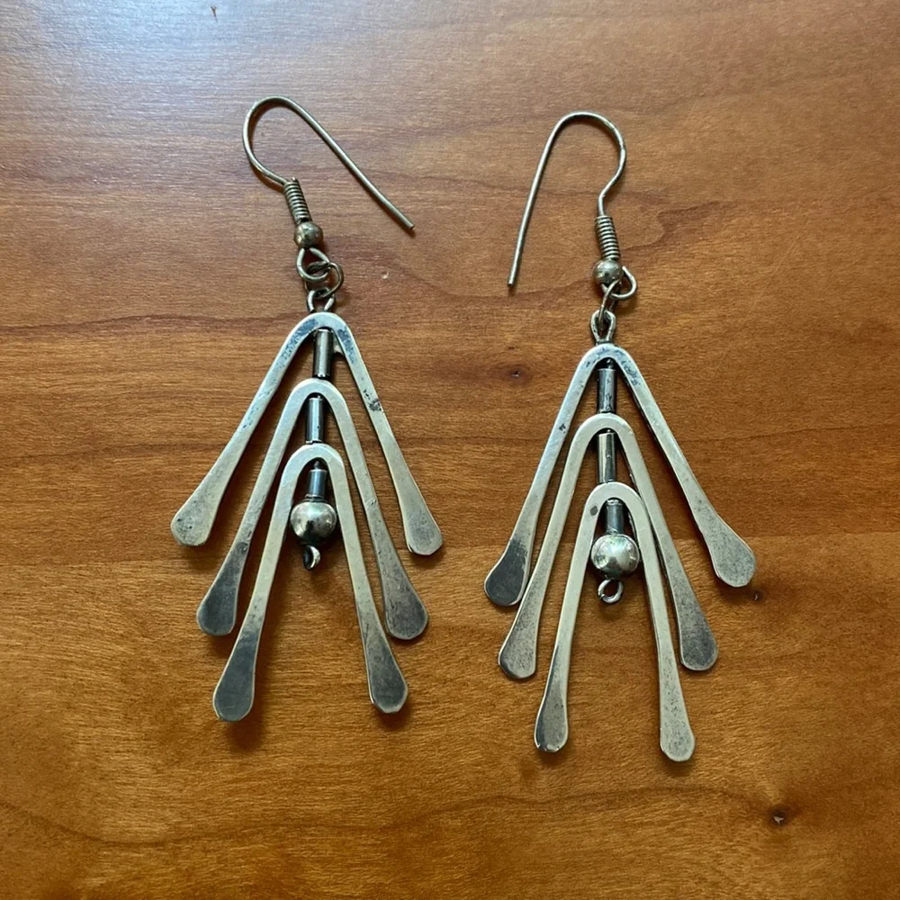 Silver earrings